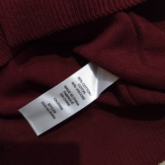 Rickis | Embellished rhinestone Burgundy Women's Top cropped sleeves - Picture 8 of 10